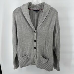 Tommy‎ Hilfiger Gray Cardigan Sweater Size XL